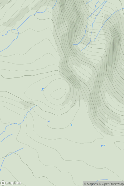 Thumbnail image for Foel-fras [Barmouth to Betws-y-Coed and Bala] showing contour plot for surrounding peak